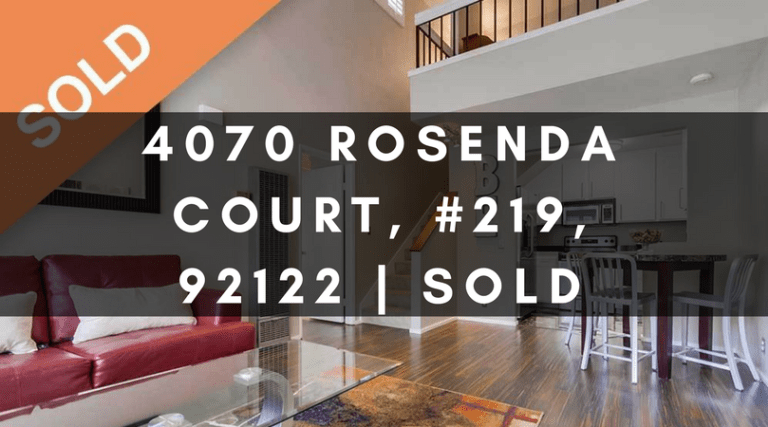 4070 ROSENDA COURT, #219, 92122 | SOLD