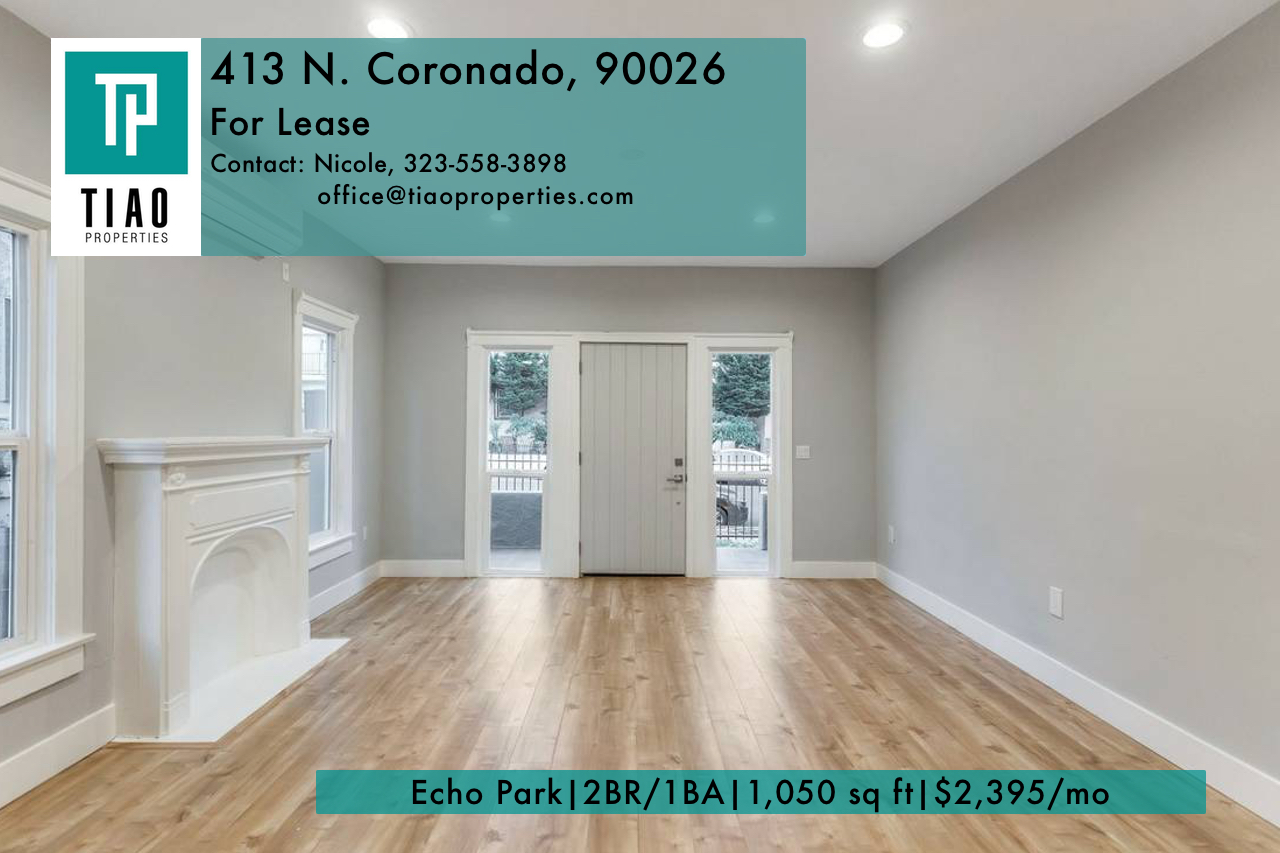 For Lease – 413 N. Coronado, Echo Park (90026)