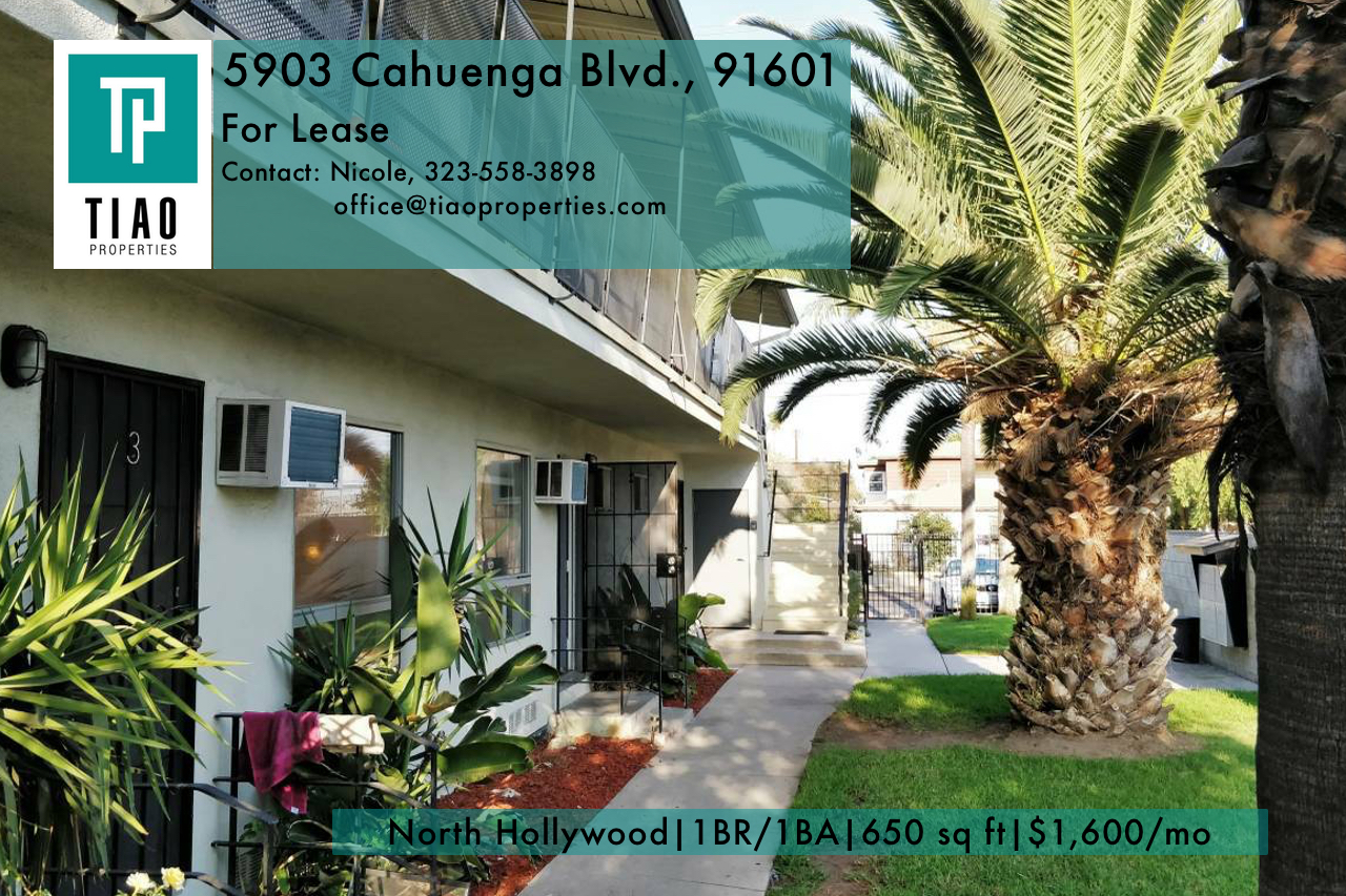 For Lease – 5903 Cahuenga Blvd., 91601