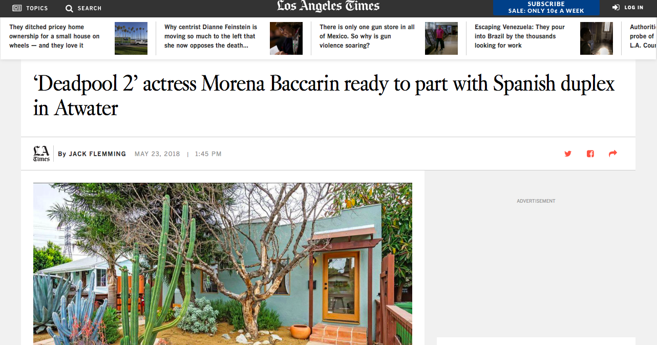 Atwater Village Listing Featured in the LA Times!