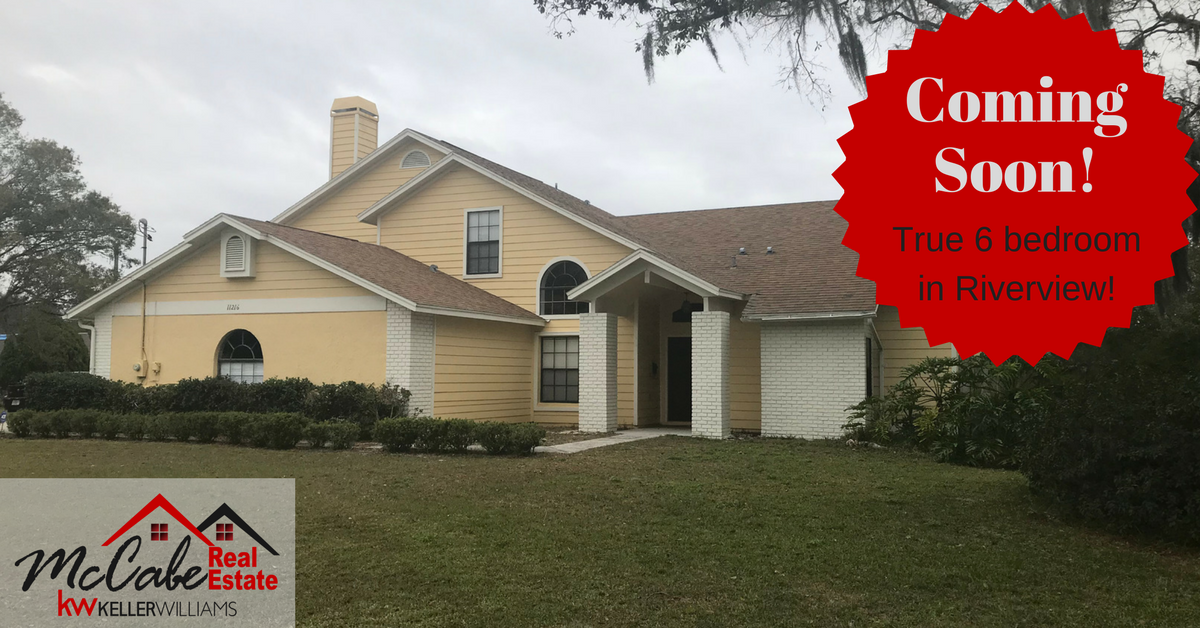 True 6 bedroom home Coming Soon in Riverview FL