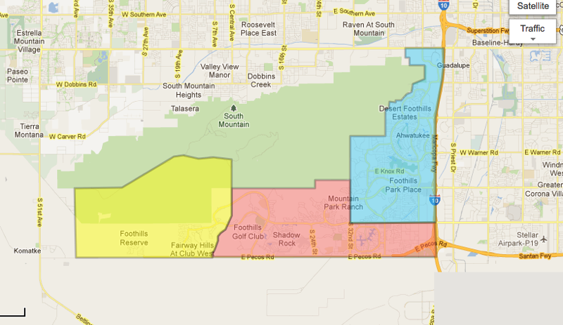 Ahwatukee Zip Code Map Ahwatukee Foothills   Team Ostendorp