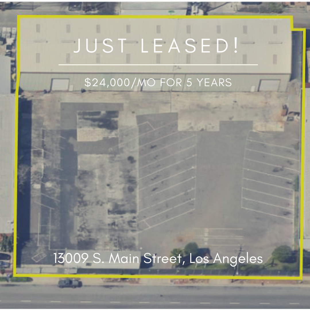Happy New Year! Just Leased Industrial Property