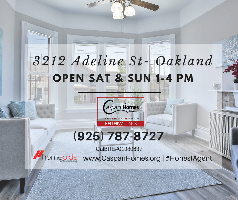 Open House 3212 Adeline St., Oakland Sat & Sun 1-4