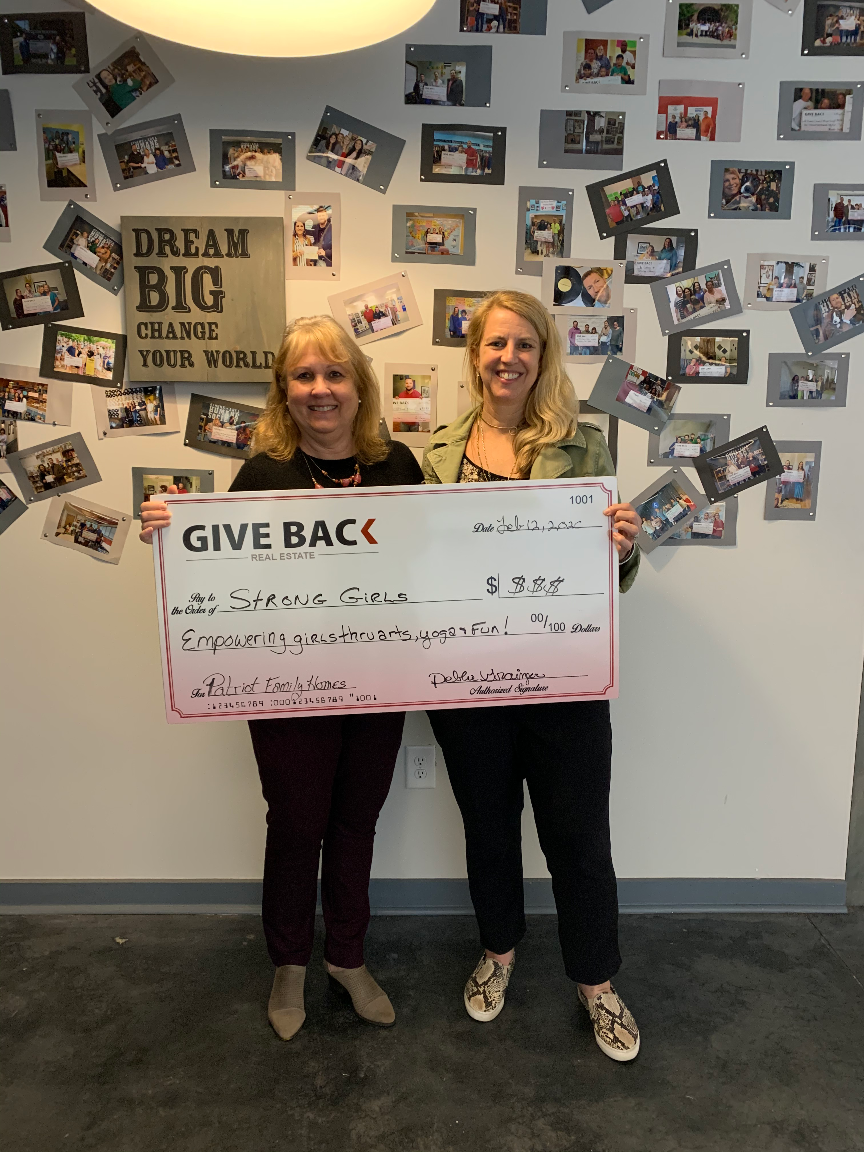 Debbie Grainger made a GIVE BACK to Strong Girls