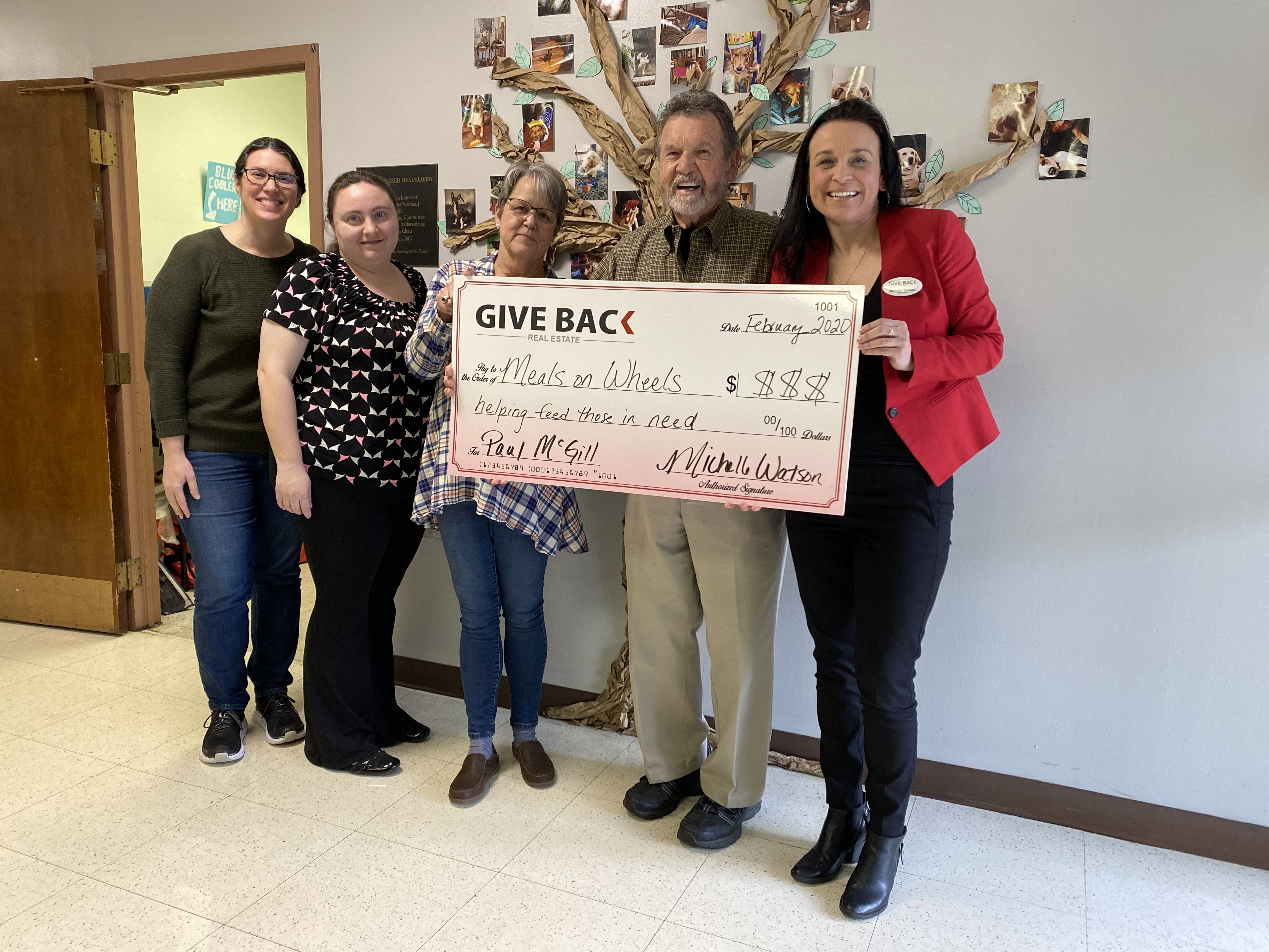 Michelle Watson made a GIVE BACK to the ACCA Meals on Wheels Program.