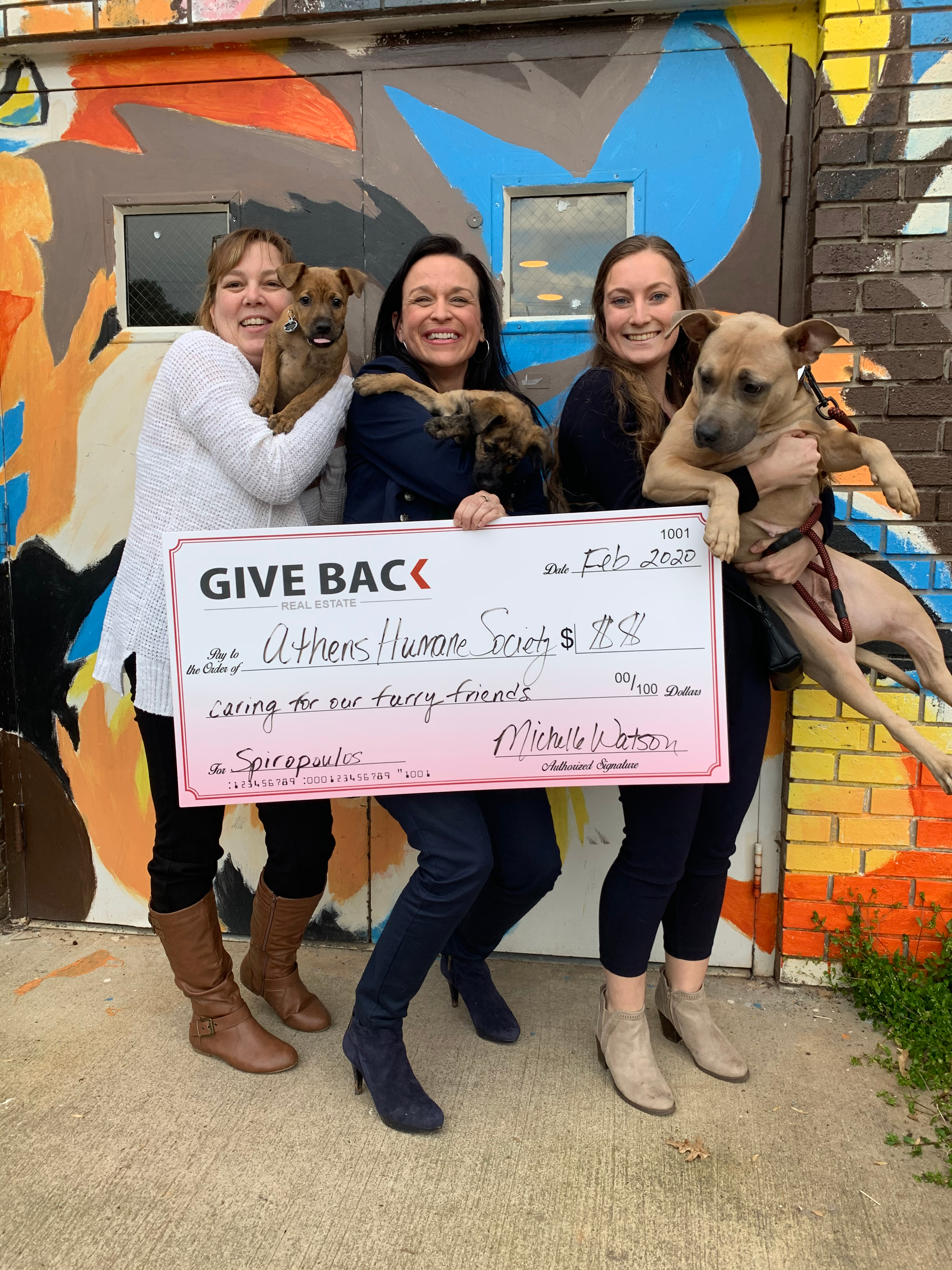 Michelle Watson made a GIVE BACK to the Athens Area Humane Society