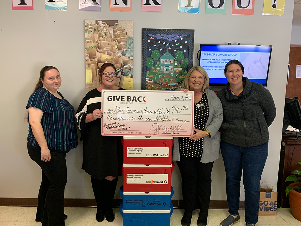 September Hoeler made a GIVE BACK to the ACCA Meals on Wheels Program.