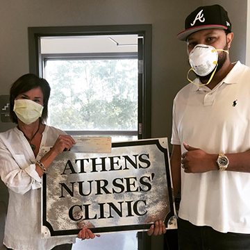 Fred Sewell made a GIVE BACK to the Athens Nurses Clinic