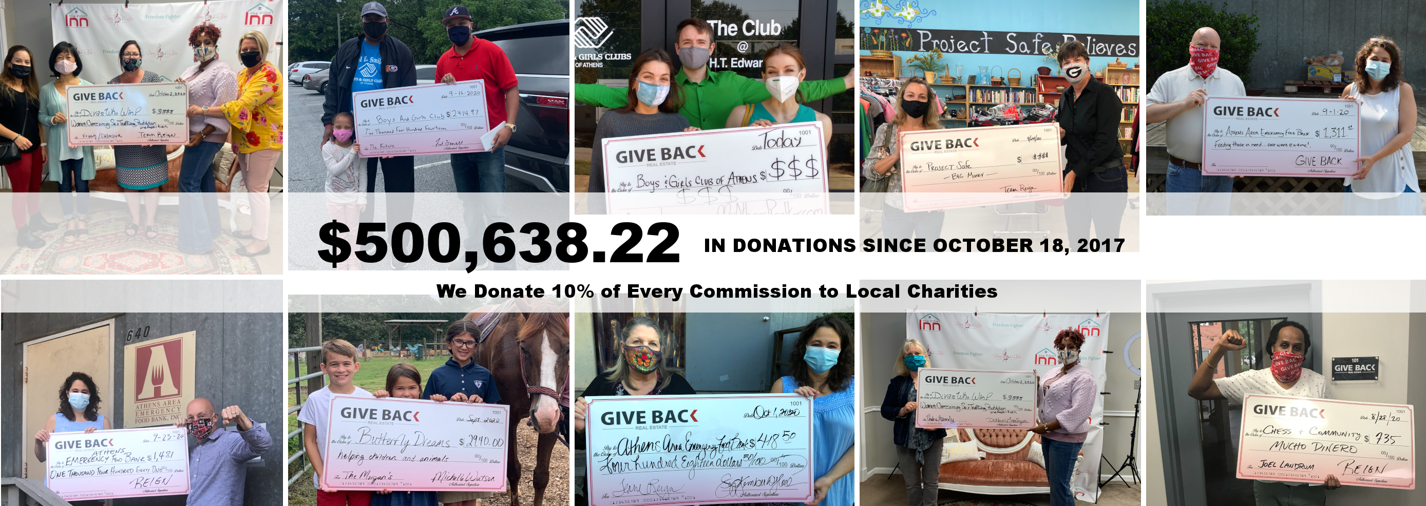 GIVE BACK Real Estate - Over $500,000 Donated