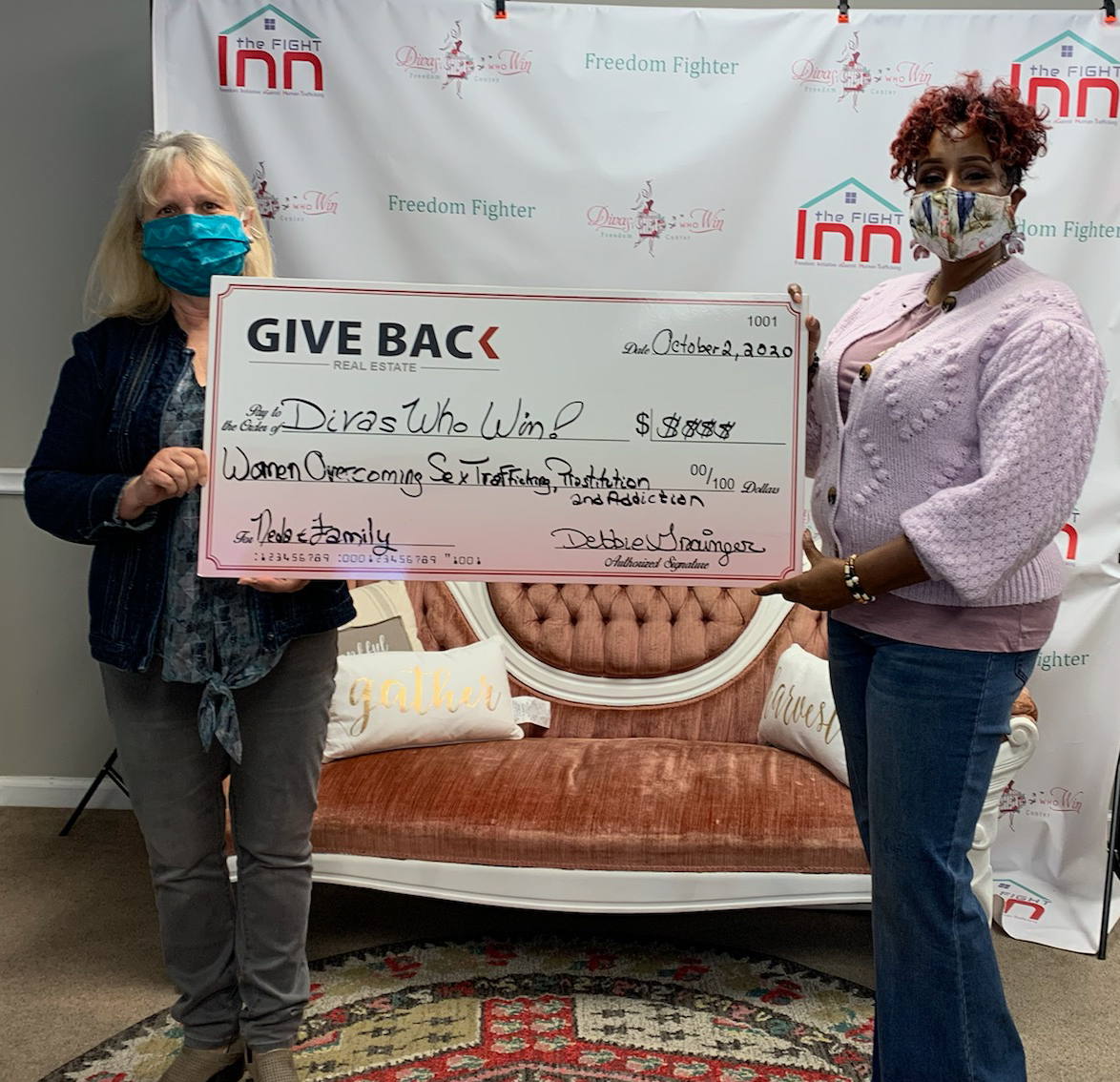 Debbie Grainger GIVES BACK to DIVAS Who Win Freedom Center
