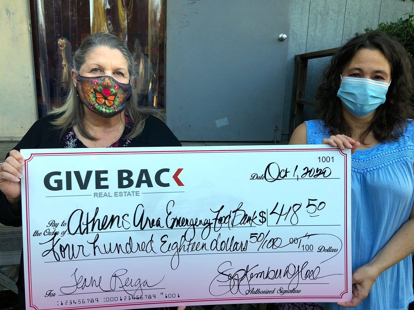 September Hoeler GIVES BACK to Athens Area Emergency Food Bank