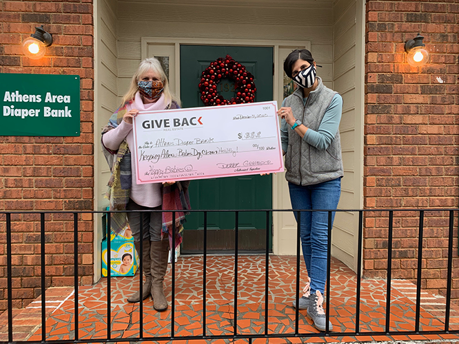 Debbie Grainger GIVES BACK to the Athens Area Diaper Bank