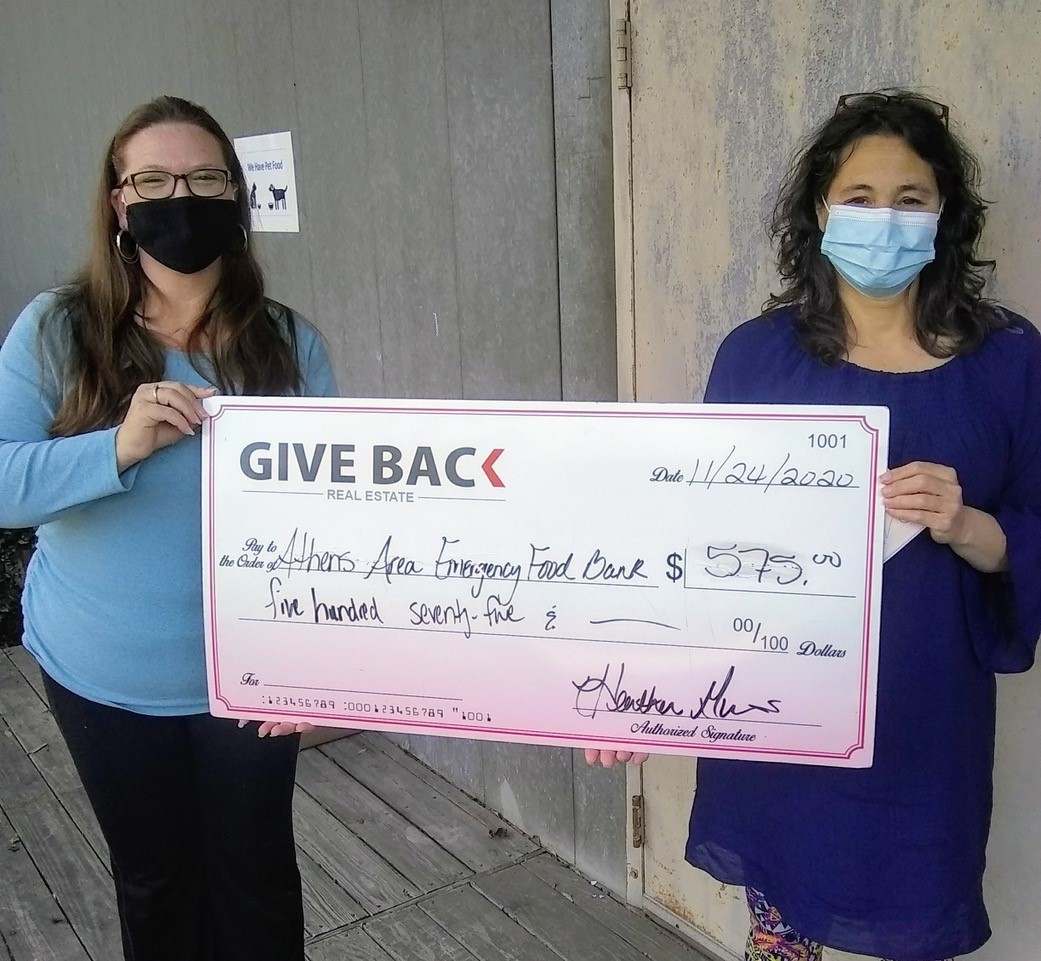 Heather Guinn GIVES BACK to Athens Area Emergency Food Bank