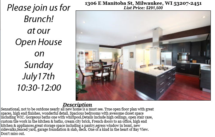 Open Houses Sunday July 17th