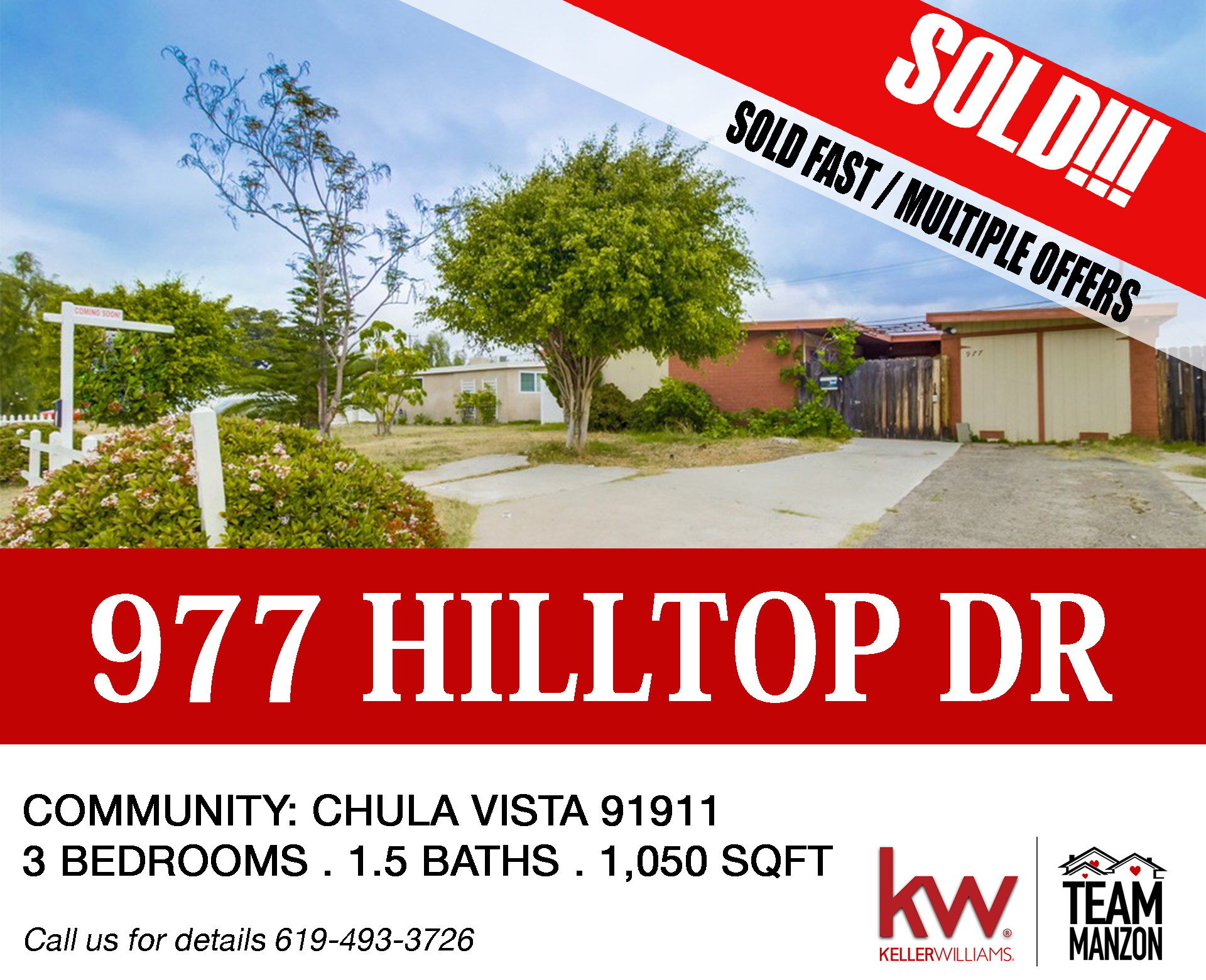 Sold - 977 HILLTOP DR. CHULA VISTA 91911 - FIXER UPPER
