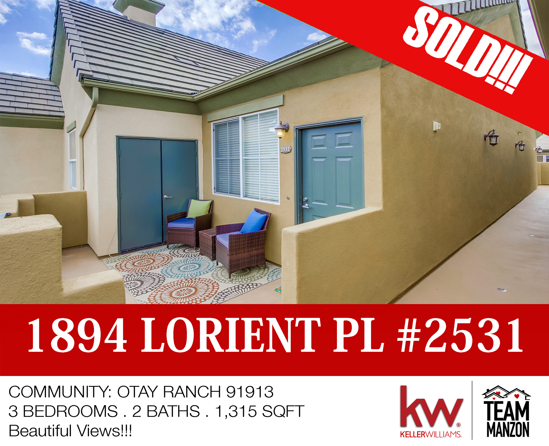 Sold - 1894 LORIENT PLACE #2531 CHULA VISTA 91913