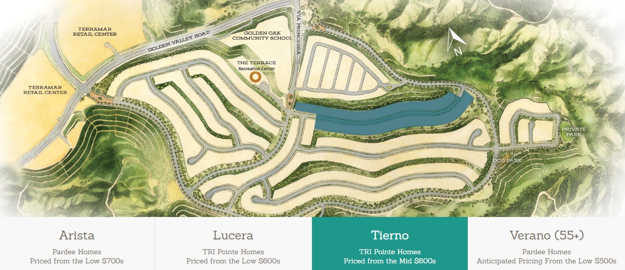 aliento neighborhood map - planned communities verano 55+