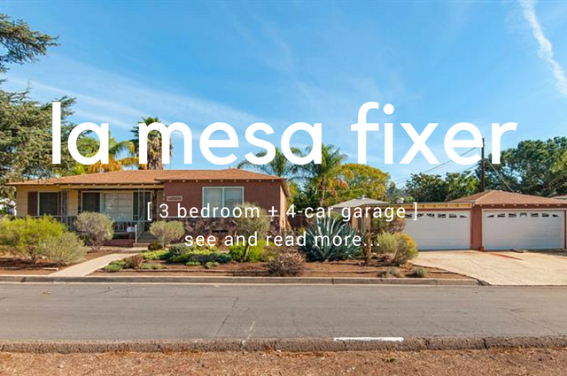 For Sale: La Mesa fixer with a 4-car garage