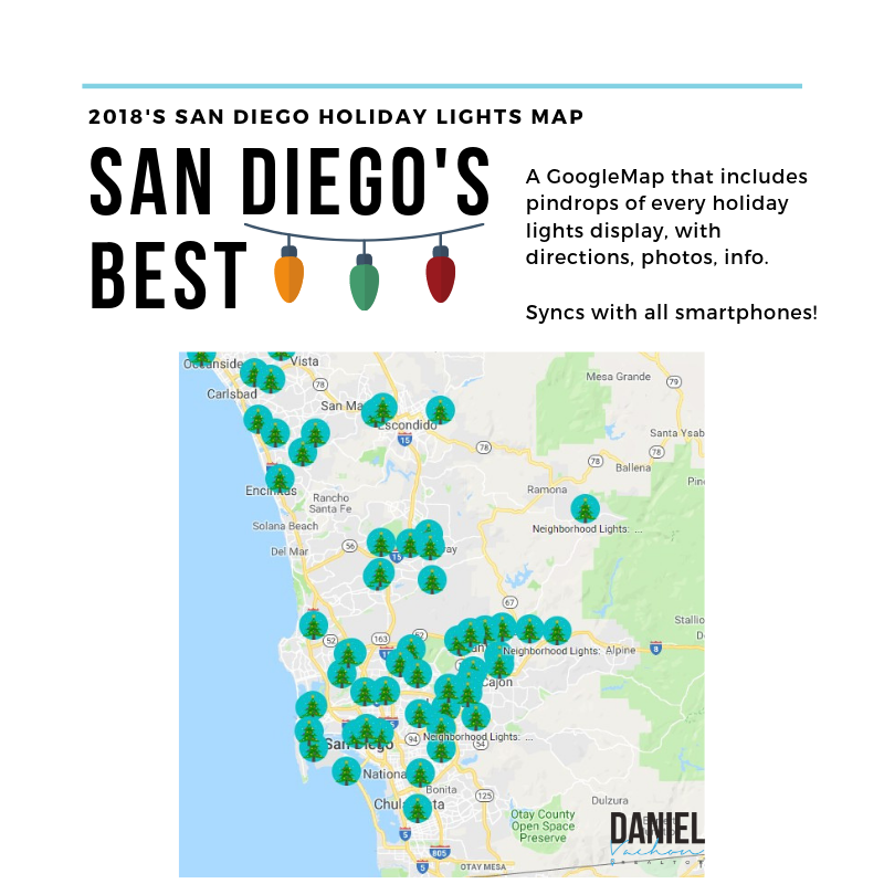 2018 Map: San Diego's Best Holiday Lights 