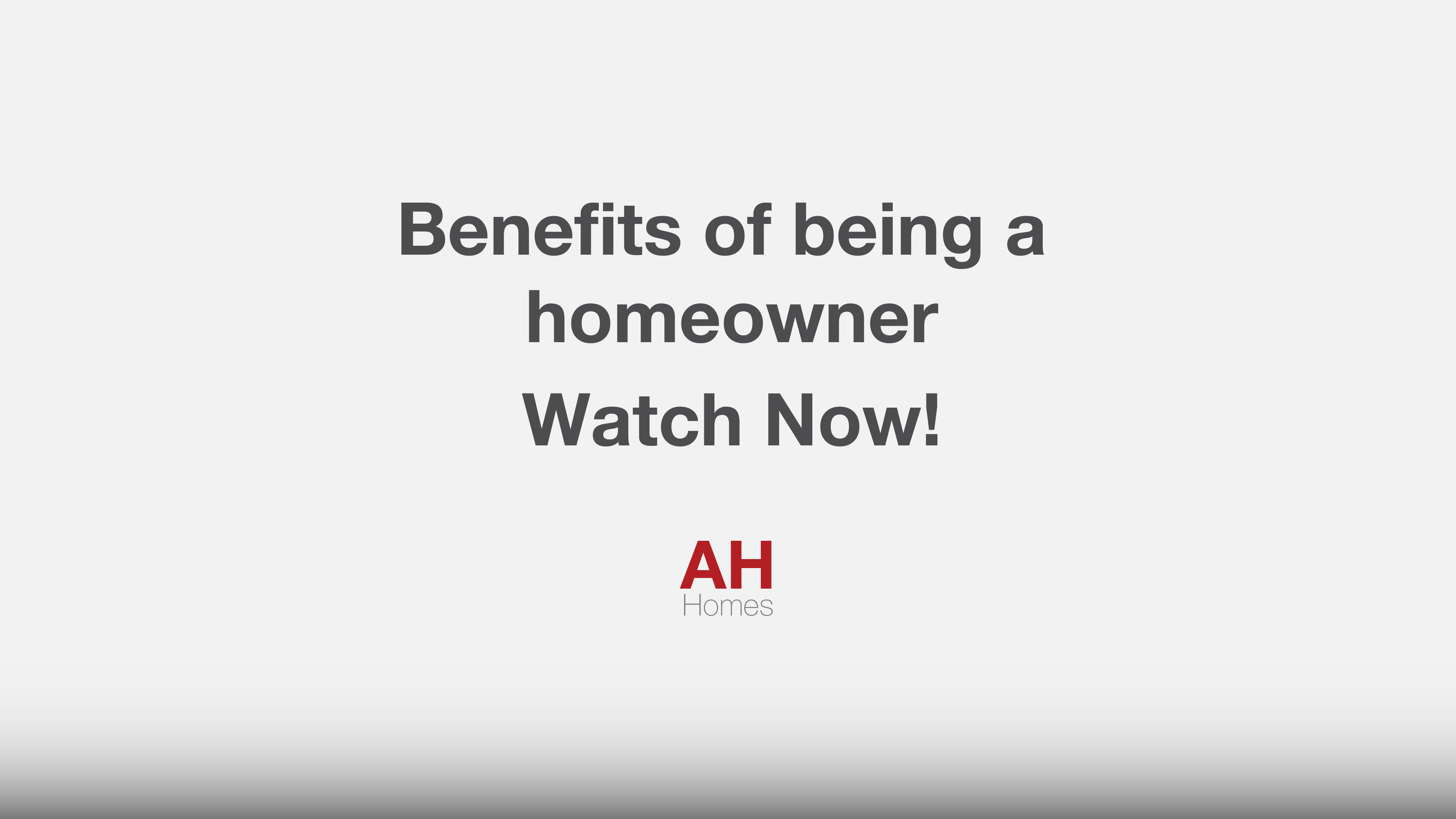 Benefits of being a homeowner