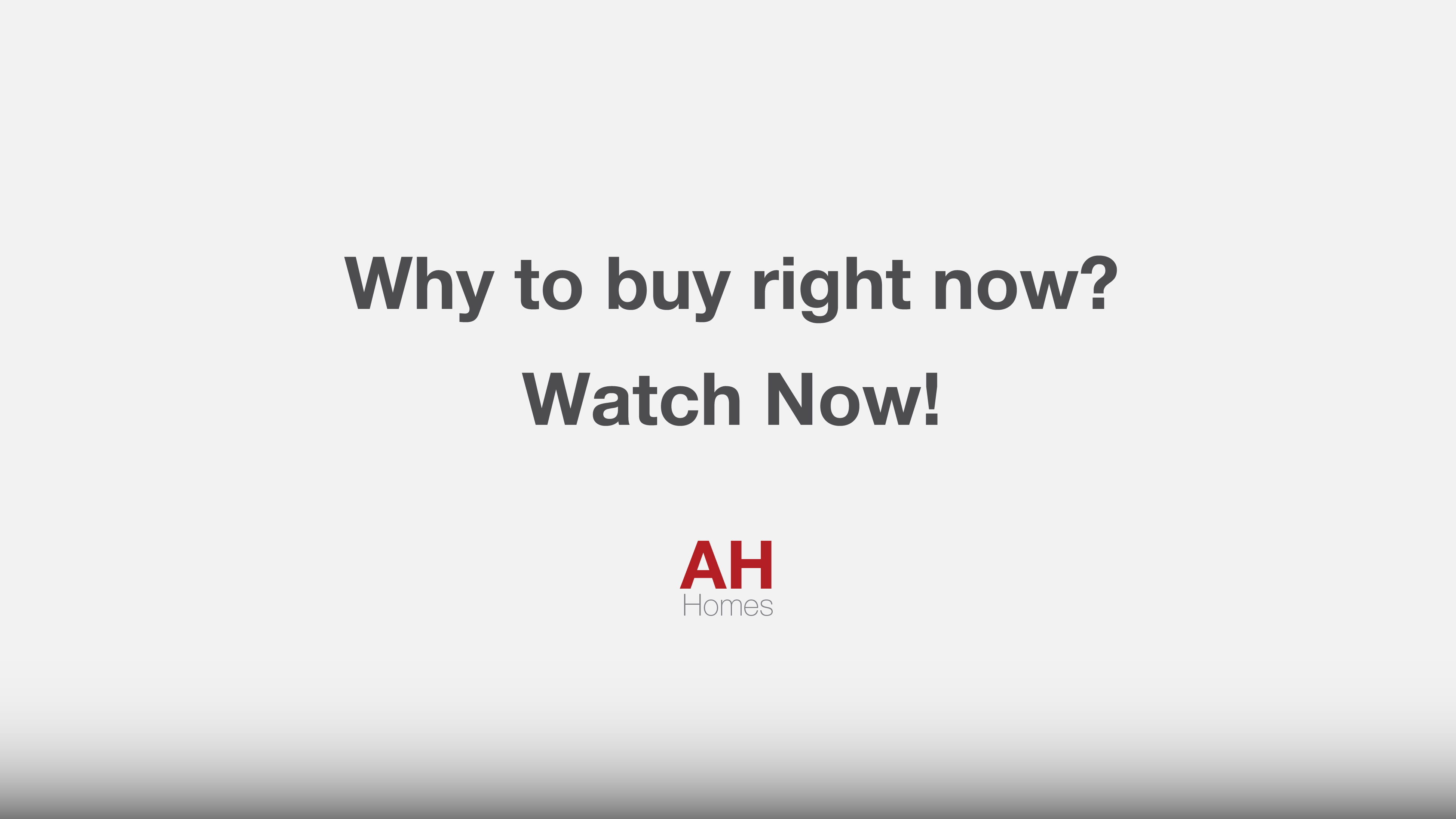 Why buy right now
