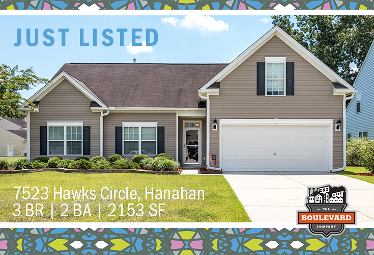 new listing: 7523 Hawks Circle in Hanahan, SC