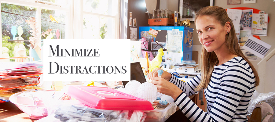 minimize distractions when working at home
