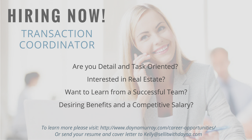 HIRING NOW! Transaction Coordinator