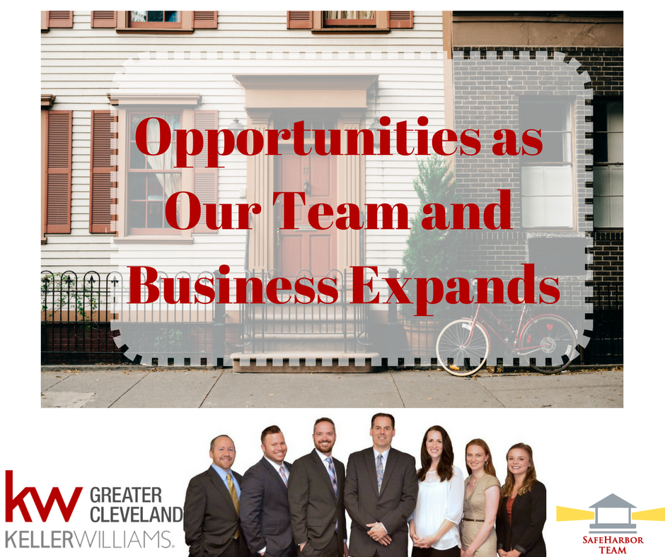 Opportunities as Our Team and Business Expands