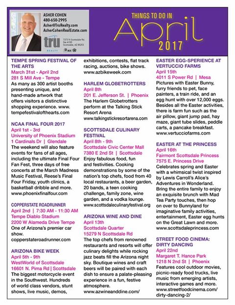 Things to do April