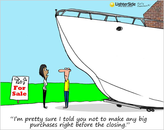 Making Big Purchases Before Closing - Is It Worth The Risk?