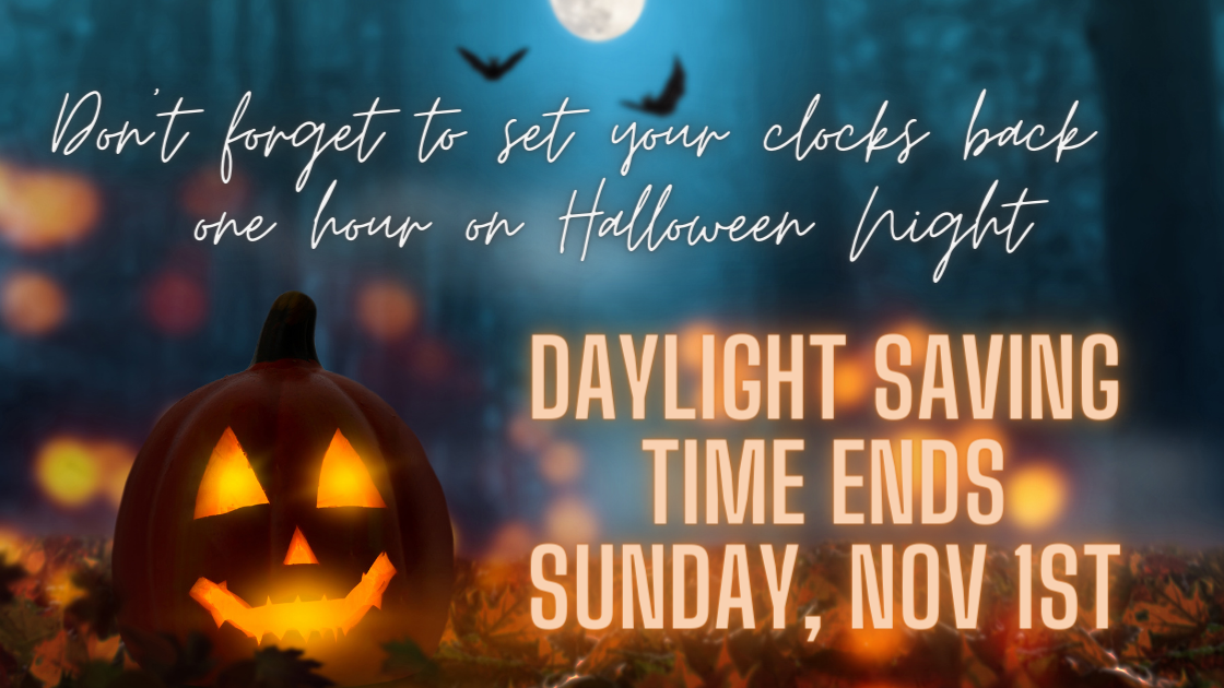 Halloween Daylight Saving Time Reminder