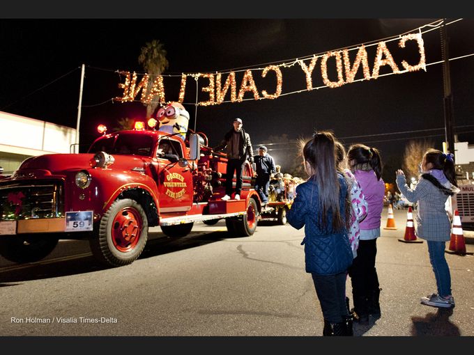 Who enjoyed the Candy Cane Lane Parade last night?